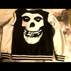 Misfits black & white varsity jacket Large